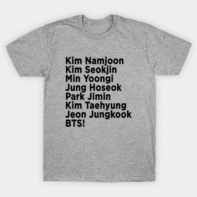 Can You Hear the Bass Boom? BTS Names T-Shirt by We Love Pop Culture